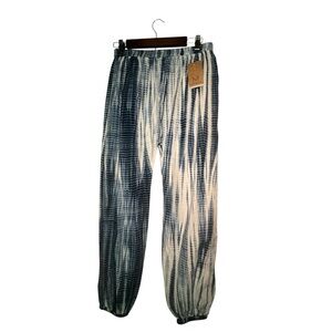 Women's shibori Blue Tie-Dye Joggers S/M NWT